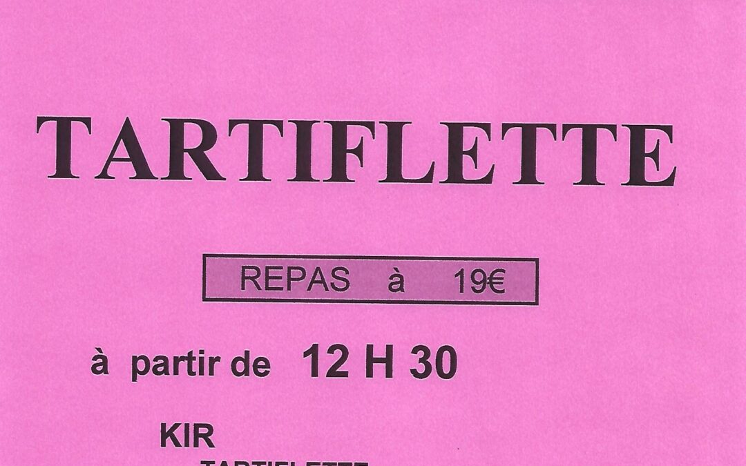 Tartiflette du Comité des Fêtes
