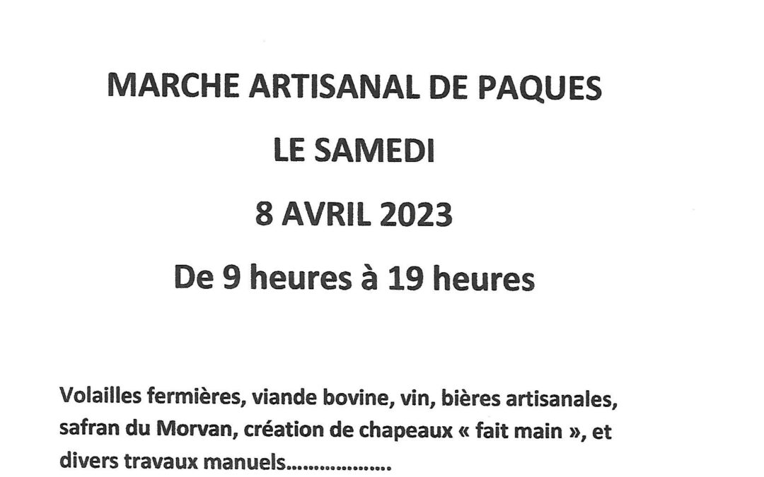Marché artisanal de Pâques