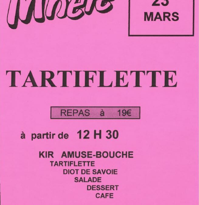 Tartiflette du Comité des fêtes