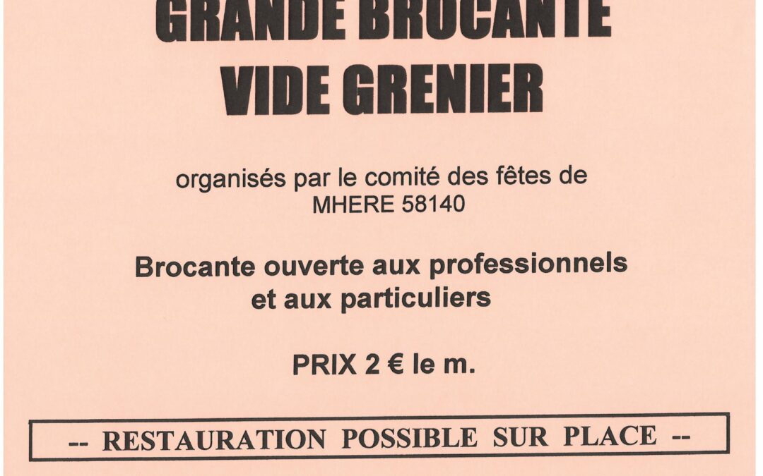 Grande brocante vide grenier